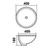 DR091054 Undermount Bathroom Sink - Image 3